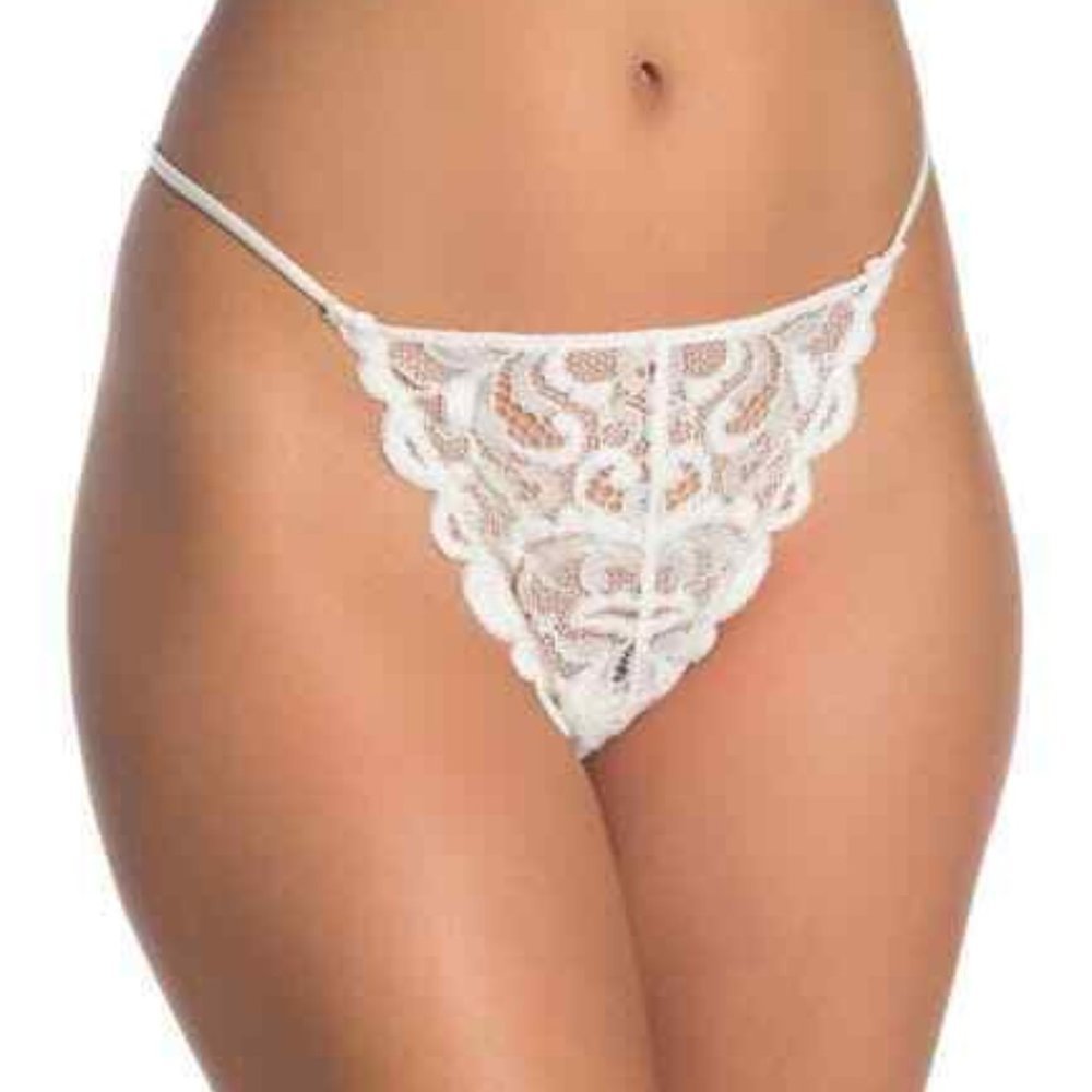 Free People Reese High Waisted White Lace Panties